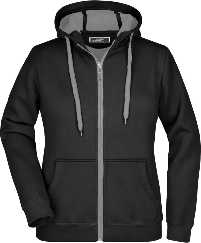 James & Nicholson JN 354 – Damen Doubleface Jacke – Black/Carbon