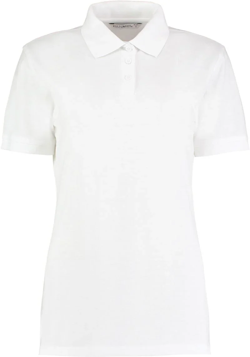 Kustom Kit KK 703 – Damen Piqué Polo "Superwash" – White