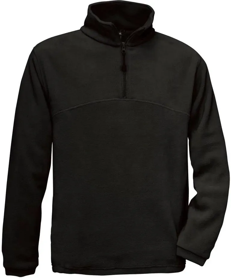 B&C Collection Highlander + – Fleece Pullover mit 1/4 Zip – Black