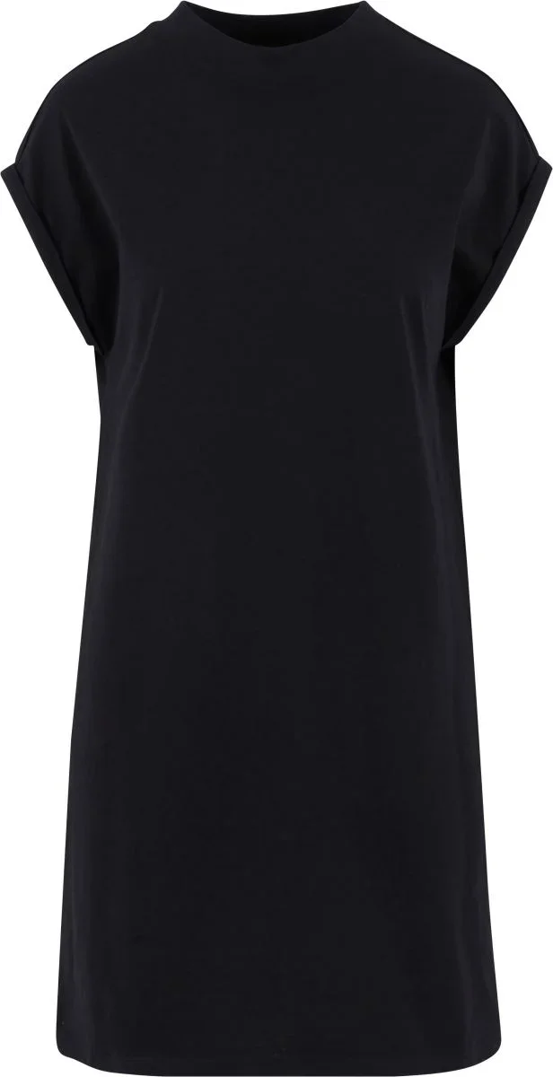 New Morning Studios NM 026 – T-Shirt Kleid mit Stehkragen – Black