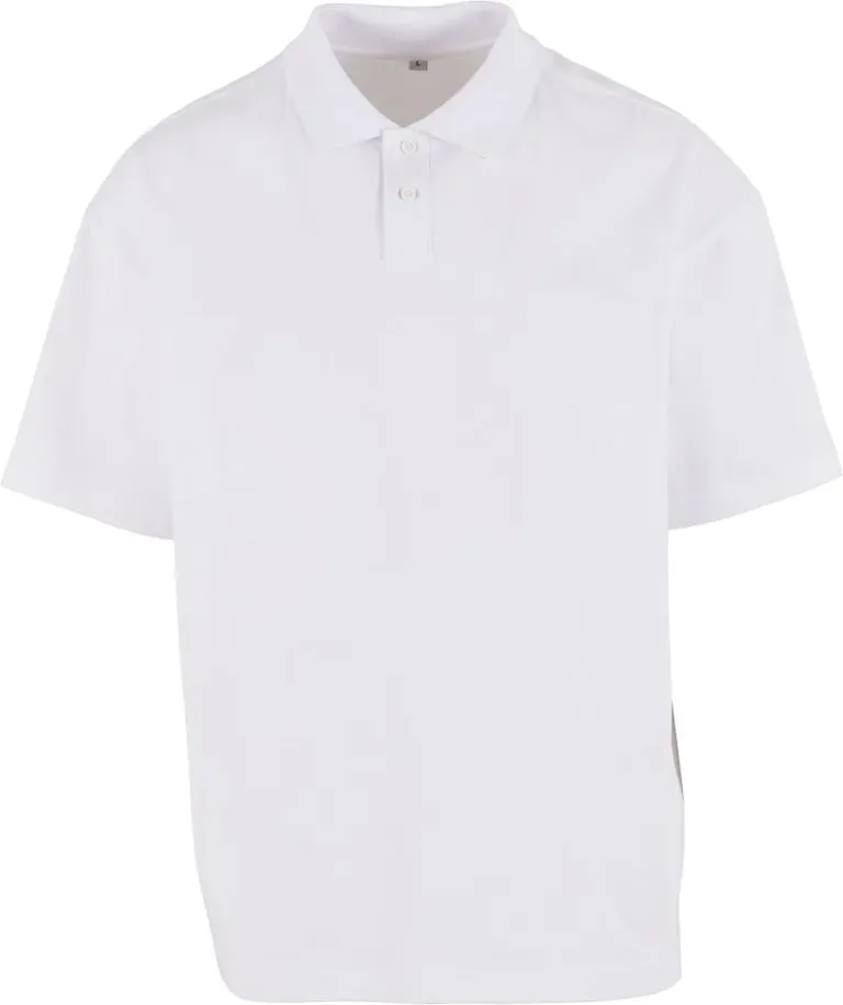 Build your Brand BY 421 – Schweres Herren Piqué Polo "Oversize" – White