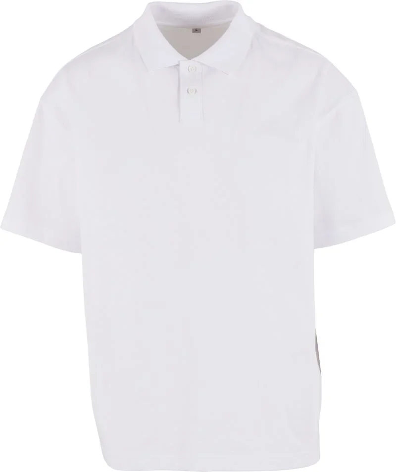 Build your Brand BY 421 – Schweres Herren Piqué Polo "Oversize" – White