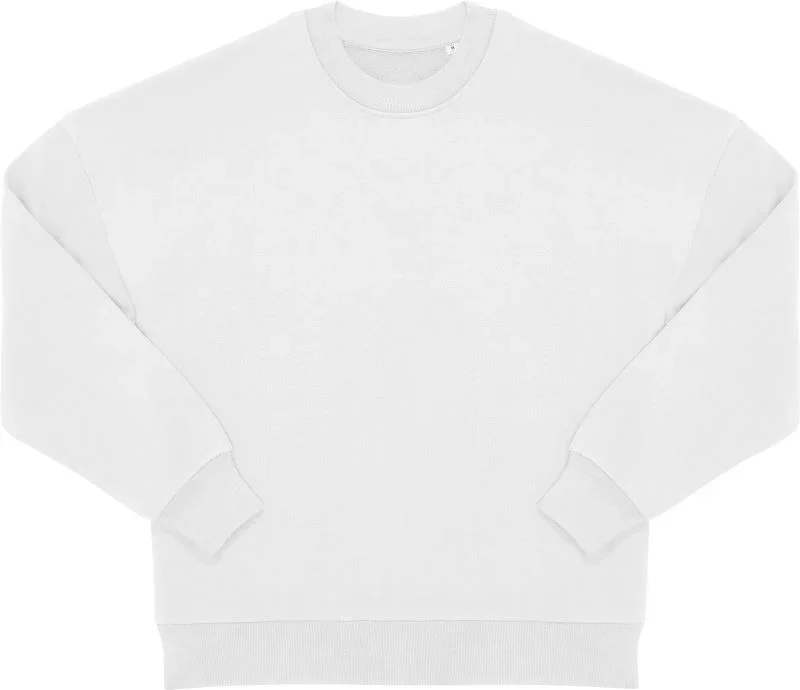 B&C Collection Influence Crew – Schwerer Oversize Unisex Sweater – White