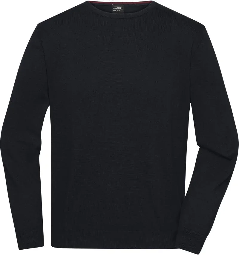 James & Nicholson JN 1314 – Herren Rundhals Pullover – Black