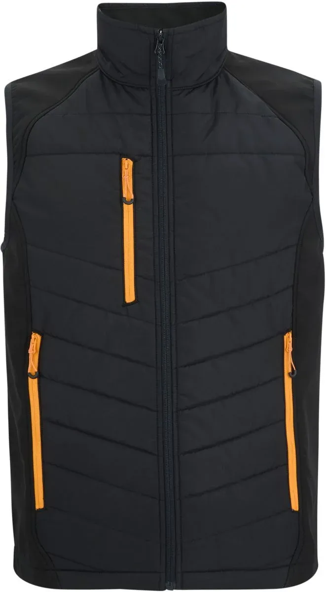 Regatta Professional TRB 203 – Hybrid Bodywarmer "Pro Universal" – Black/Orange Pop