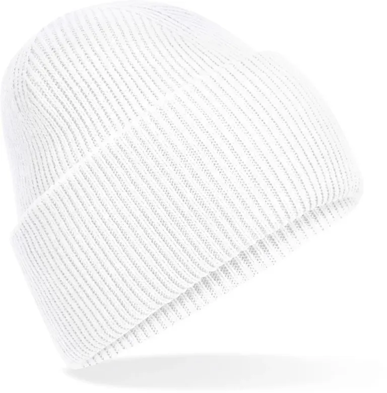 Beechfield B 385R – Strickmütze mit Umschlag "Recycled" – White