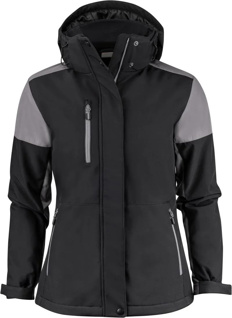 Printer Prime Padded Softshell Women – Damen Winter Softshell Jacke – Black/Anthracite