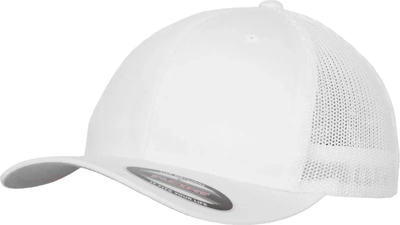 Flexfit 6511 – 6 Panel Trucker Kappe "Mesh" – White