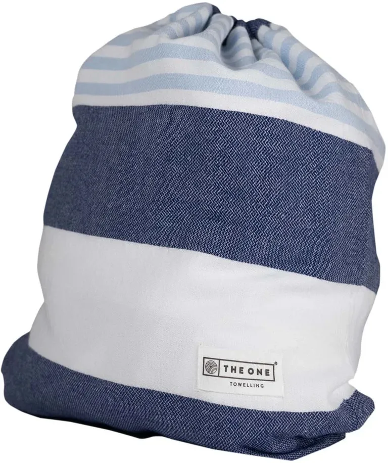The One Towelling Hamam Bag – Hamam Tasche – Navy/Light Blue