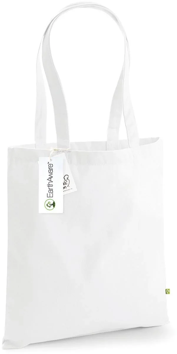 Westford Mill W 801 – EarthAware™ Bio Baumwolltasche – White