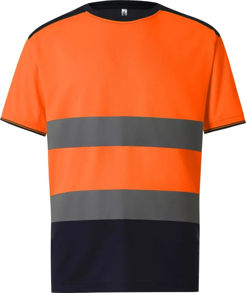 Yoko HVJ 400 – Hi-Vis T-Shirt – Hi Vis Orange/Navy
