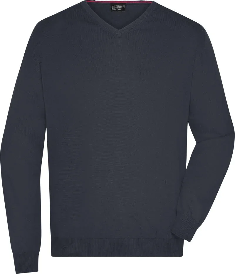 James & Nicholson JN 659 – Herren V-Ausschnitt Pullover – Black