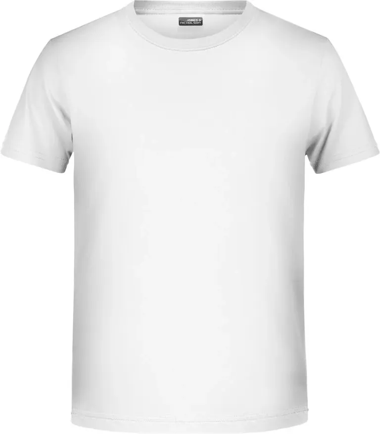 James & Nicholson 8008B – Jungen Bio T-Shirt – White