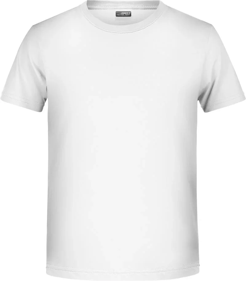 James & Nicholson 8008B – Jungen Bio T-Shirt – White