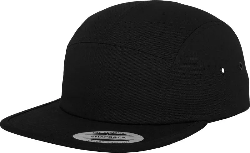 Flexfit 7005 – 5 Panel Classic Jockey Kappe – Black