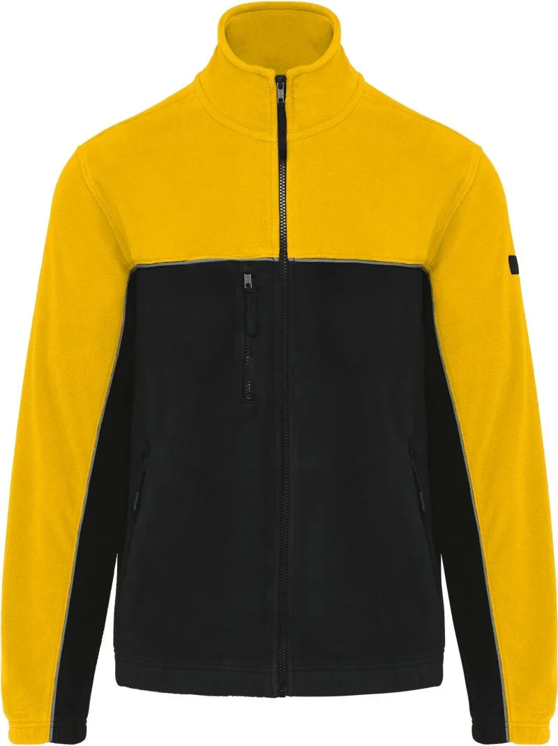 Kariban WK 904 – Workwear Fleece Jacke – Black/Yellow