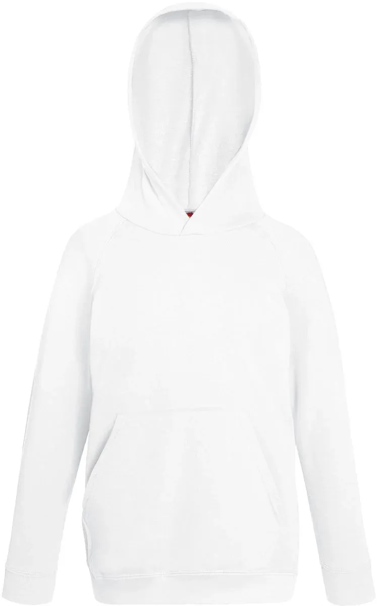Fruit of the Loom Kids Lightweight Hooded Sweat – Kinder Kapuzen Sweater – White
