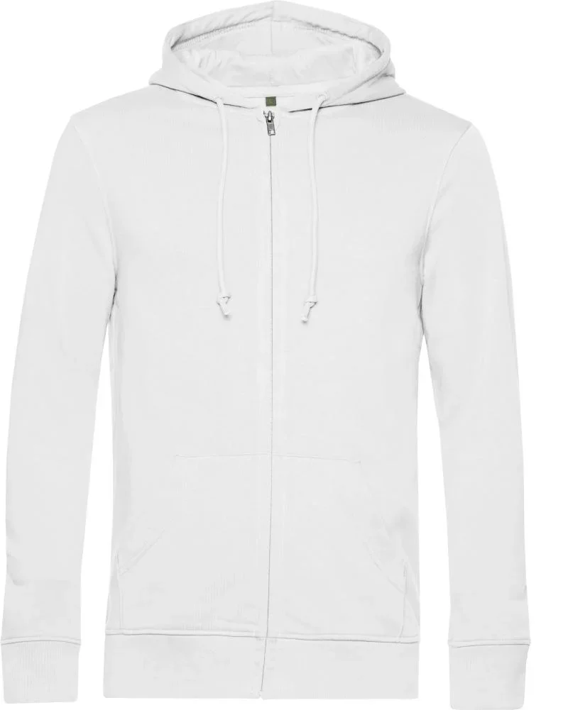 B&C Collection Inspire Zipped Hood – Herren Kapuzen Sweatjacke – White