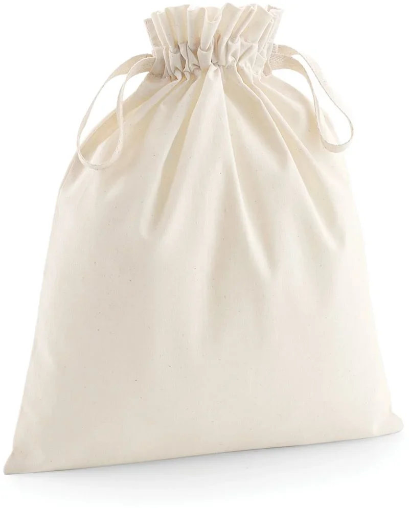 Westford Mill W 118 – Bio Baumwolltasche mit Zugkordel – Natural