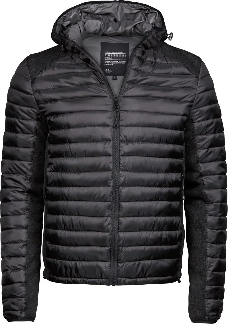 TEE JAYS TJ 9610 – Herren Outdoor Crossover Jacke – Black/Black Melange