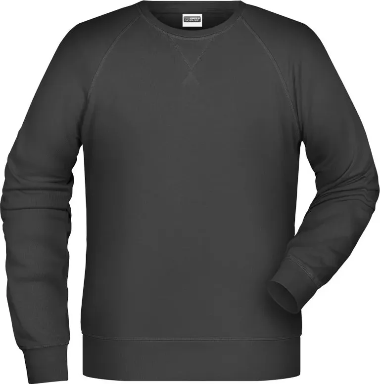 James & Nicholson 8022 – Herren Raglan Sweater – Black