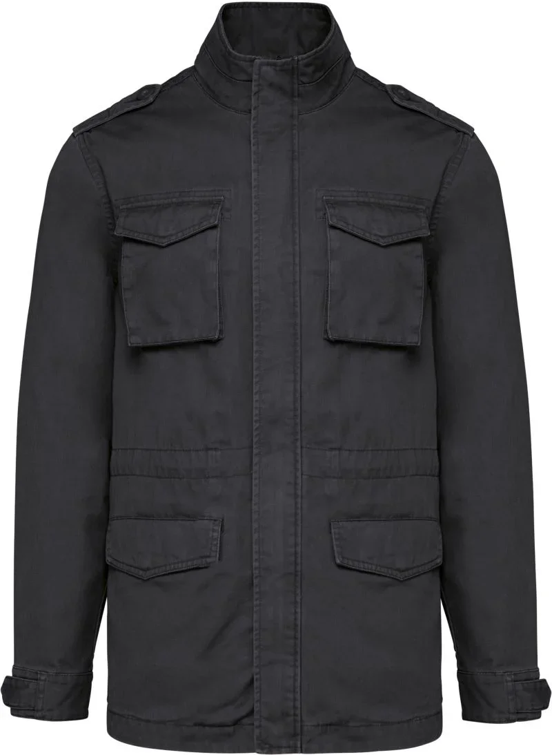 Kariban K 6164 – Herren Safari Jacke – Washed Black