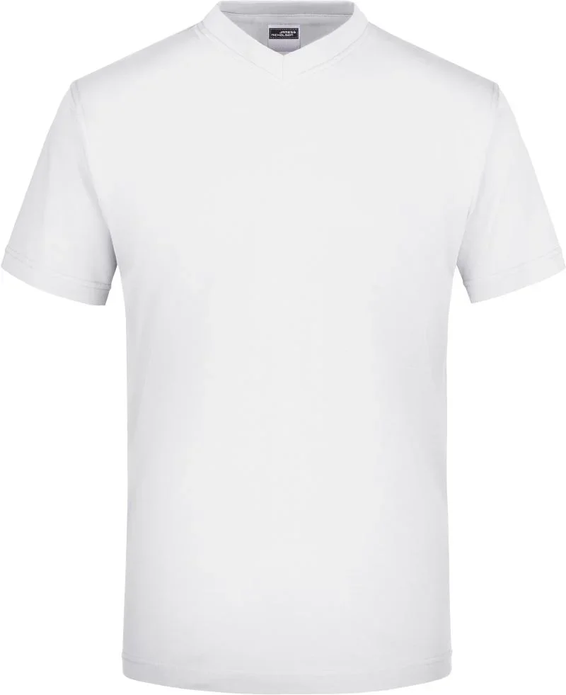 James & Nicholson JN 03 – V-Ausschnitt T-Shirt – White