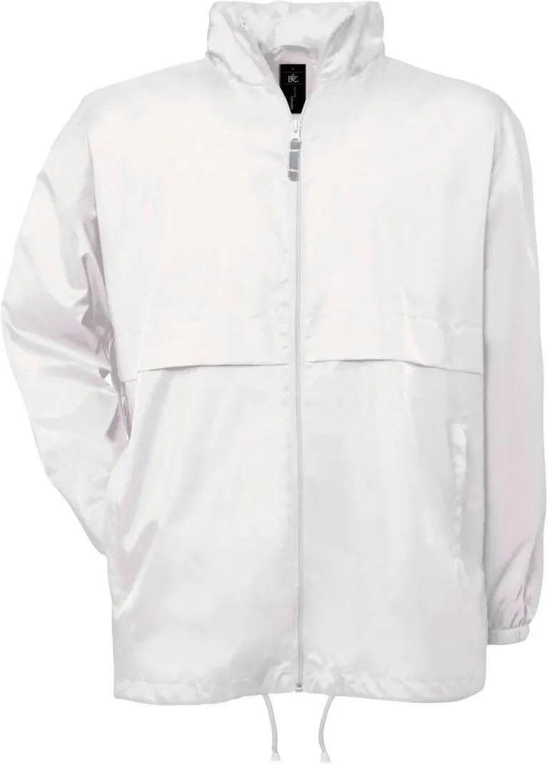B&C Collection Air – Gefütterter Windbreaker – White