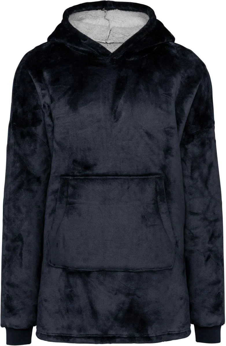 Kariban K 410 – Loungewear Sherpafleece Kapuzen Sweater – Night Navy