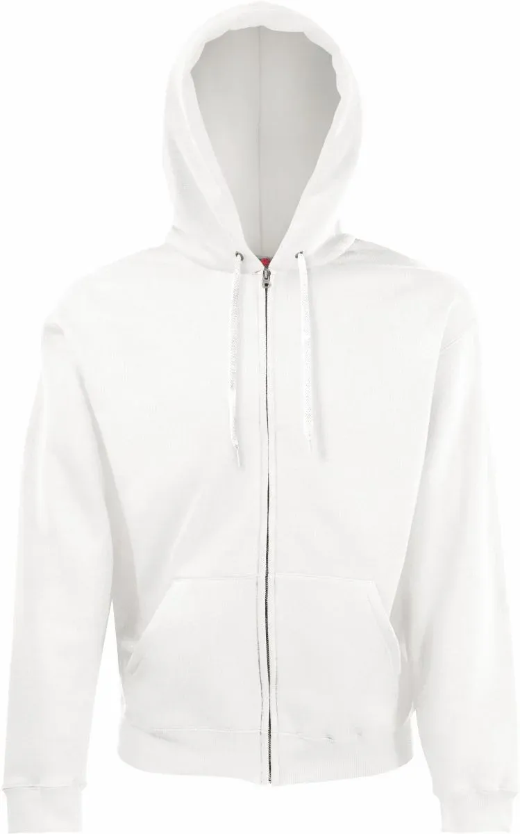 Fruit of the Loom Classic Hooded Sweat Jacket – Kapuzen Sweatjacke – White