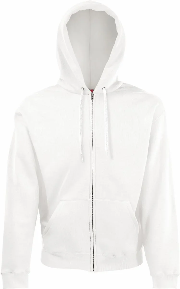 Fruit of the Loom Classic Hooded Sweat Jacket – Kapuzen Sweatjacke – White