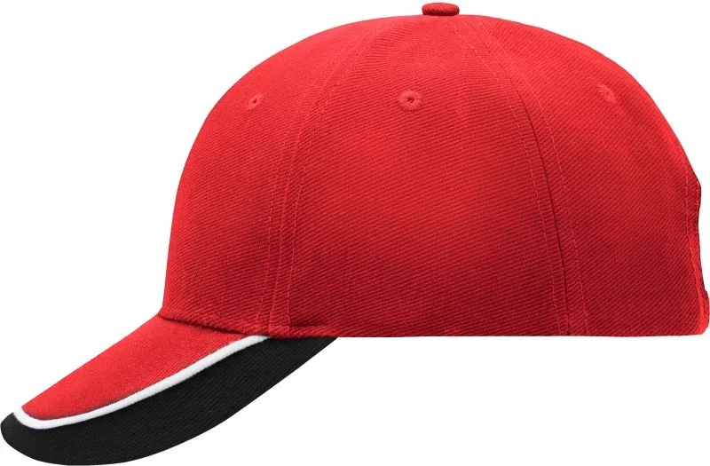 Myrtle Beach MB 49 – Half-Pipe-Sandwich Kappe – Red/White/Black