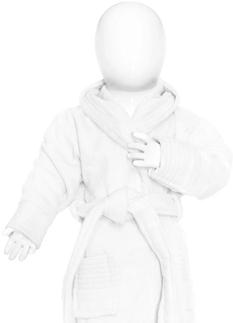 The One Towelling Baby Bathrobe – Baby Bademantel – White