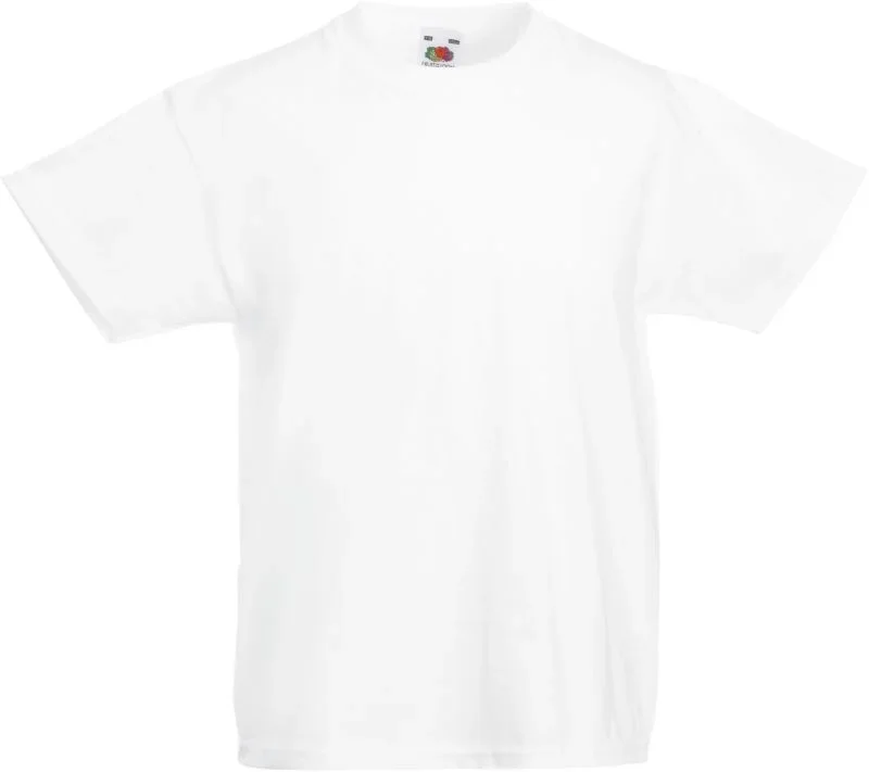 Fruit of the Loom Kids Original T – Kinder T-Shirt – White