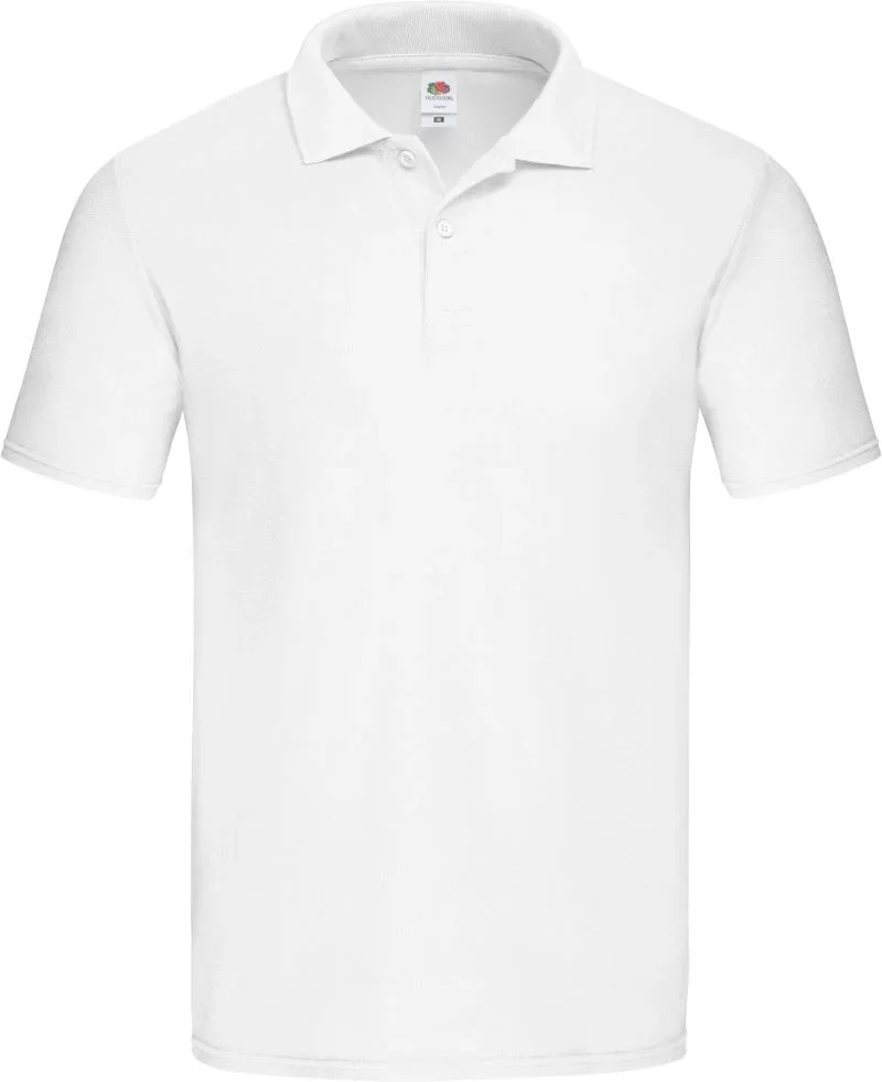 Fruit of the Loom Original Polo – Herren Piqué Polo – White