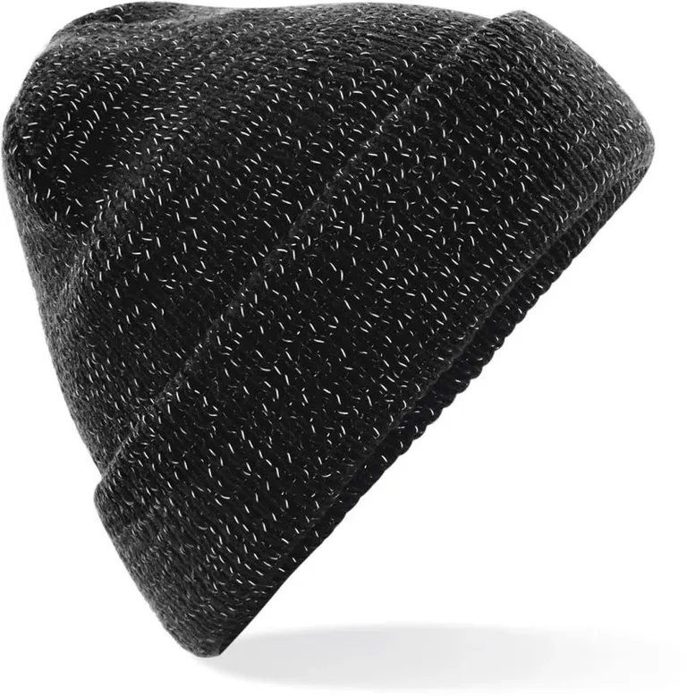 Beechfield B 407 – Strickmütze "Reflective" – Black