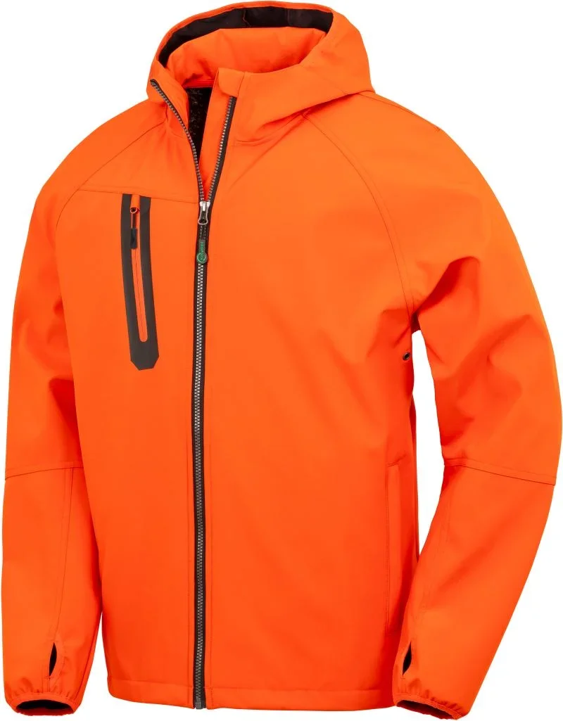 Result R 909X – Unisex 3-Lagen Kapuzen Softshell Jacke – Orange/Navy