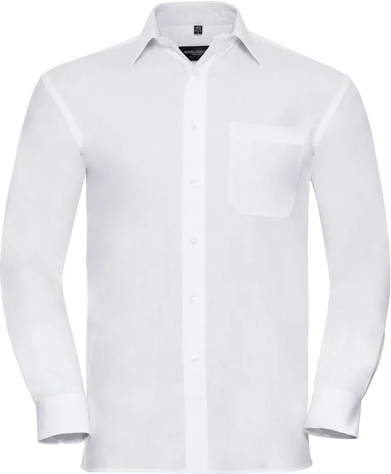 Russell Athletic 936M – Popeline Hemd langarm – White