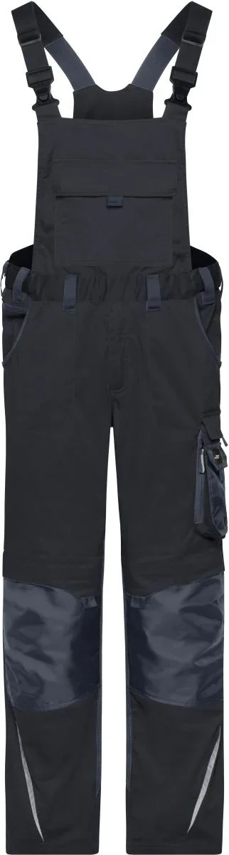 James & Nicholson JN 1833 (62-68) – Workwear Latzhose - Strong – Black/Carbon