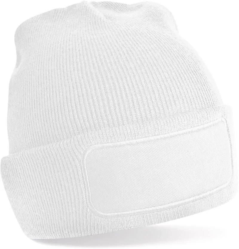 Beechfield B 445 – Patch Beanie – White