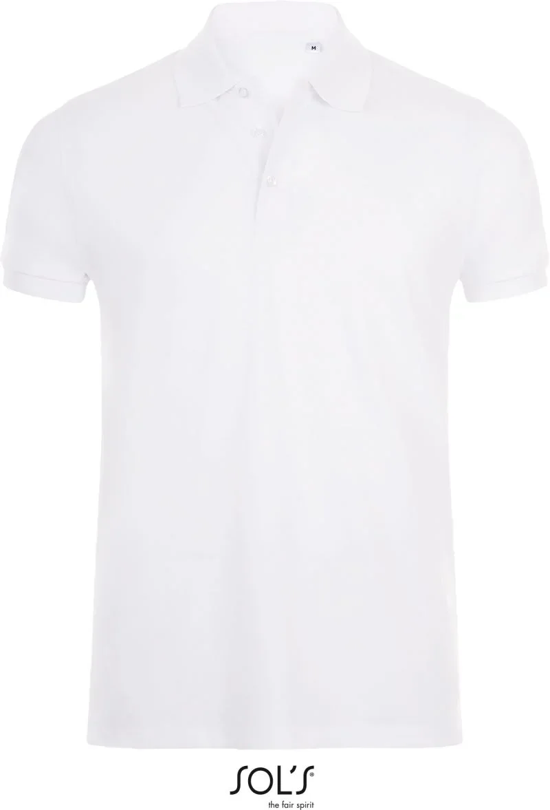 SOL's Collection Phoenix Men – Herren Stretch Piqué Polo – White