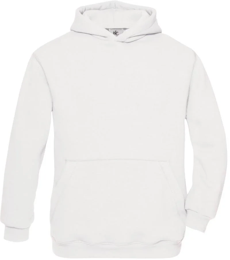 B&C Collection Hooded – Kinder Kapuzen Sweater – White