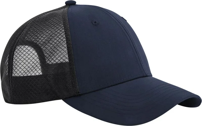 Beechfield B 644R – 6 Panel Trucker Kappe "Technical Mesh" – Navy/Black