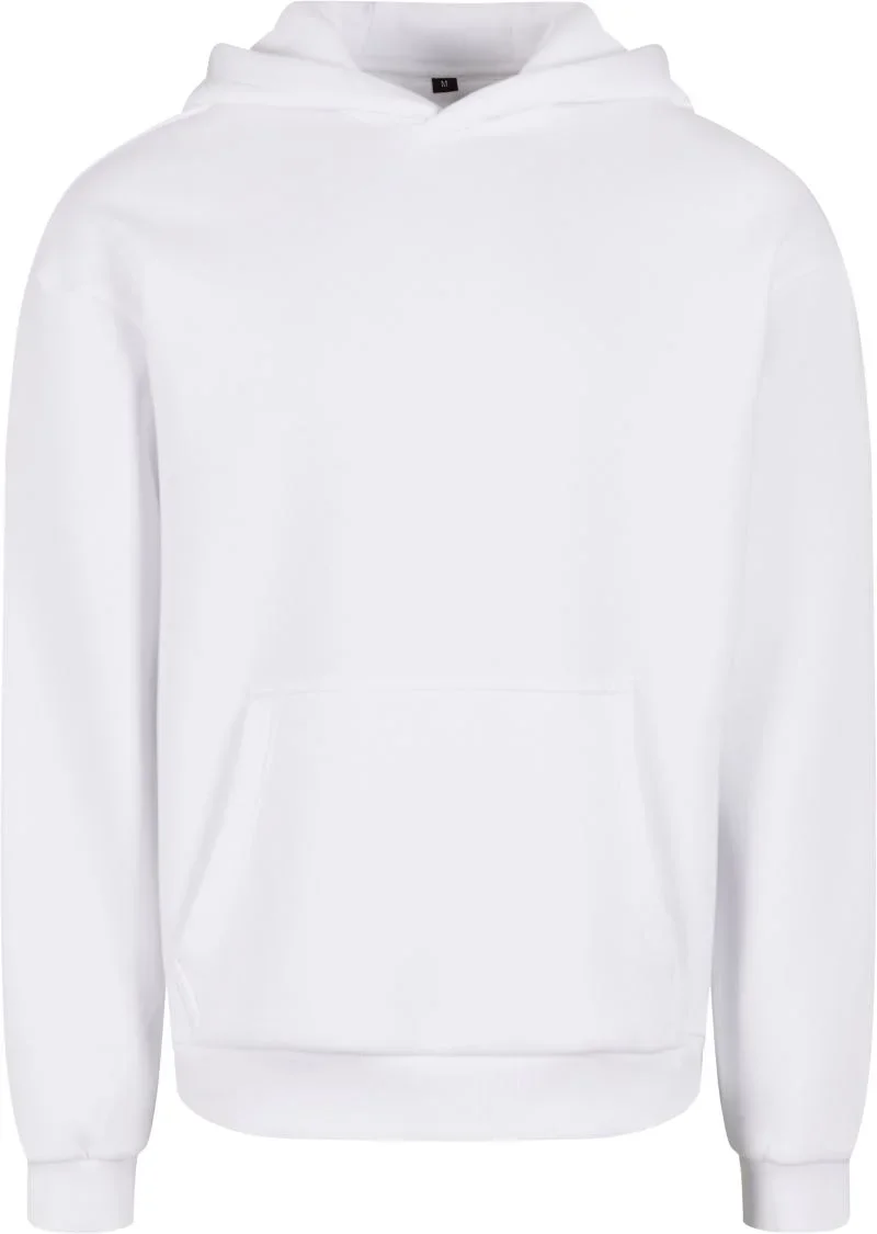 Build your Brand BY 284 – Schwerer Kapuzen Sweater "Fluffy" – White