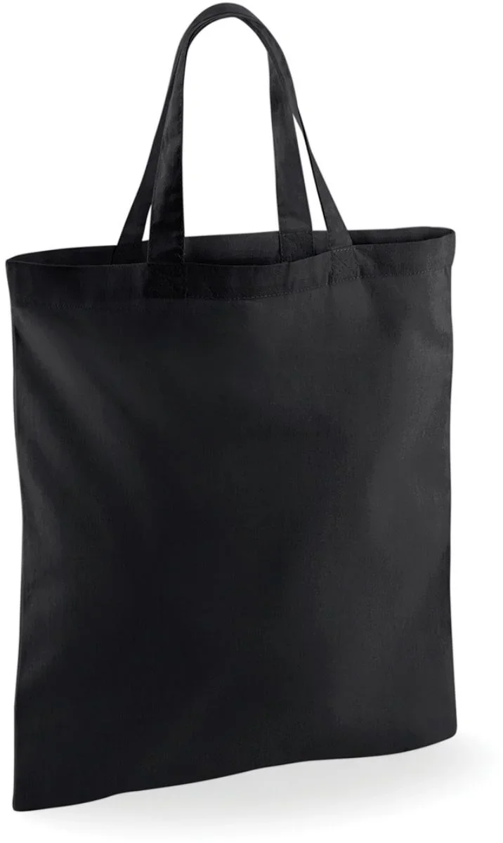 Westford Mill W 101S – Baumwolltasche mit kurzem Henkel – Black