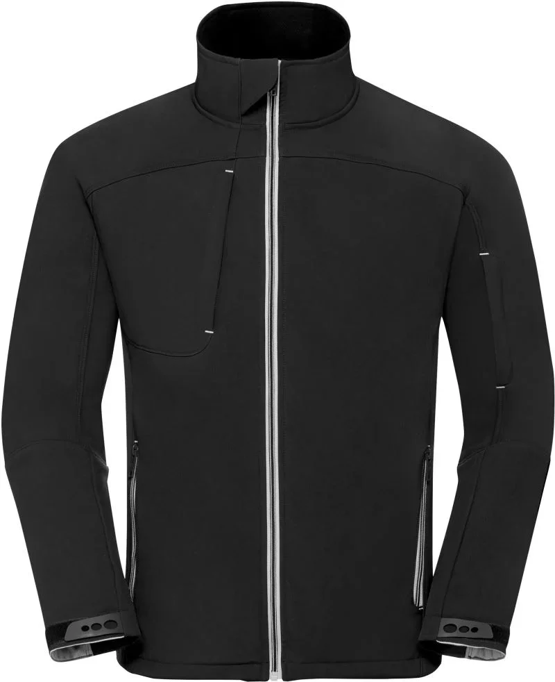 Russell Athletic 410M – Herren 3-Lagen Bionic Softshell Jacke – Black