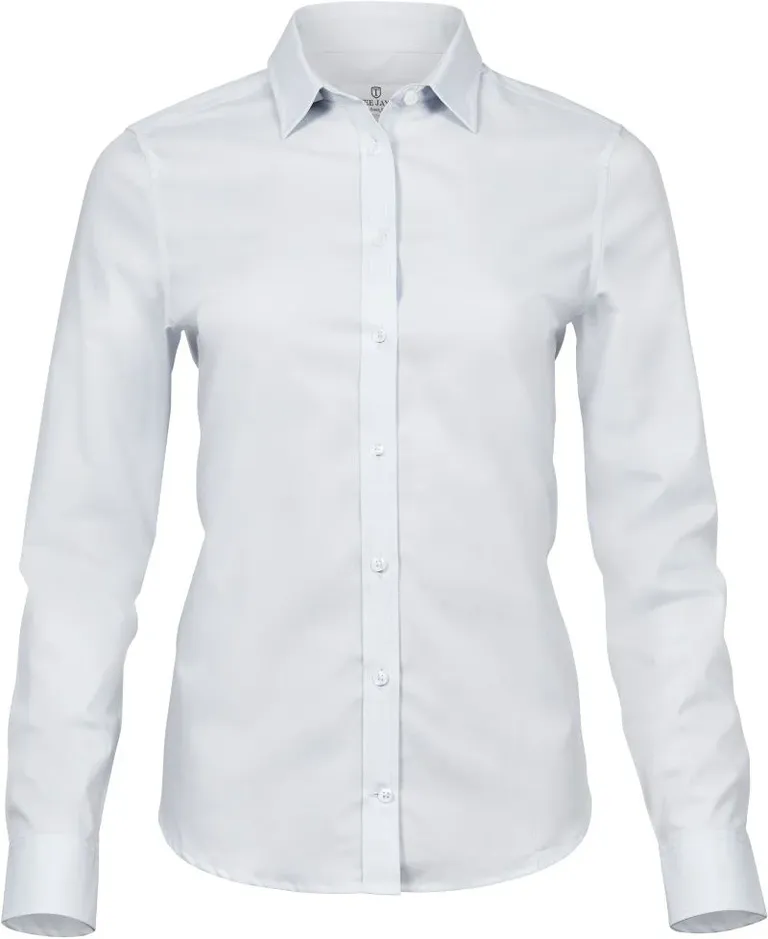 TEE JAYS TJ 4025 – Luxus Stretch Bluse langarm – White