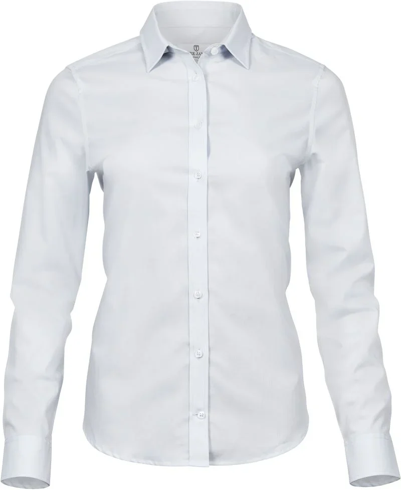 TEE JAYS TJ 4025 – Luxus Stretch Bluse langarm – White