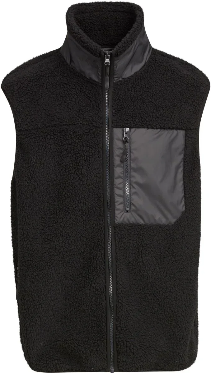 Build your Brand BY 407 – Unisex Fleece Bodywarmer "Bonded Sherpa" – Black