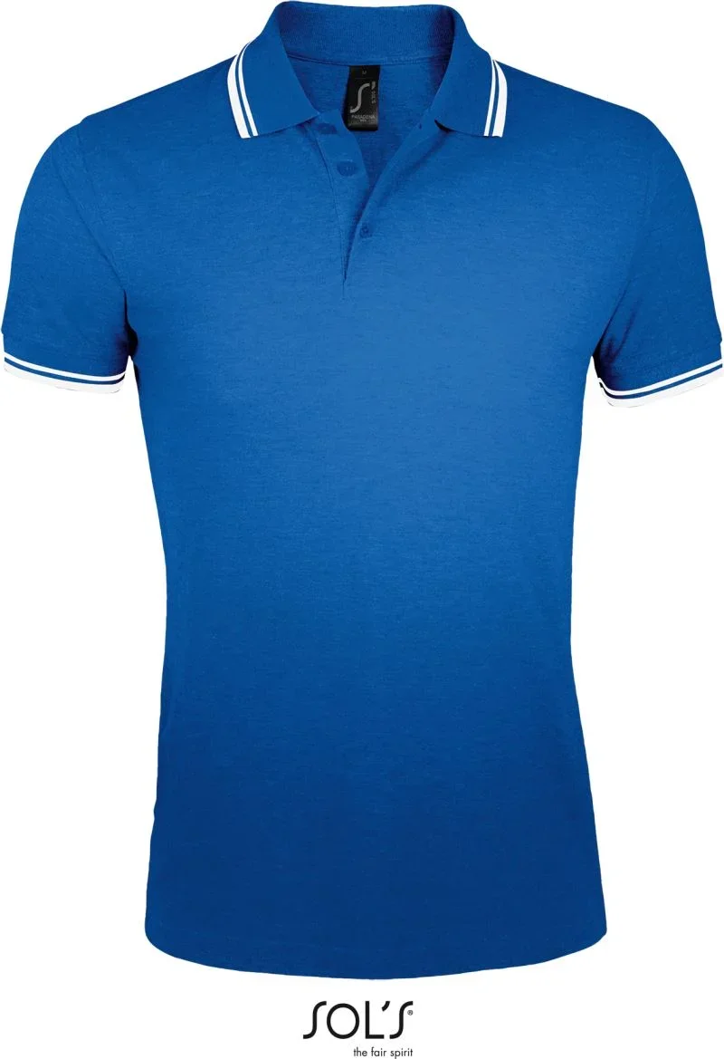 SOL's Collection Pasadena Men – Herren Piqué Polo – Royal Blue/White